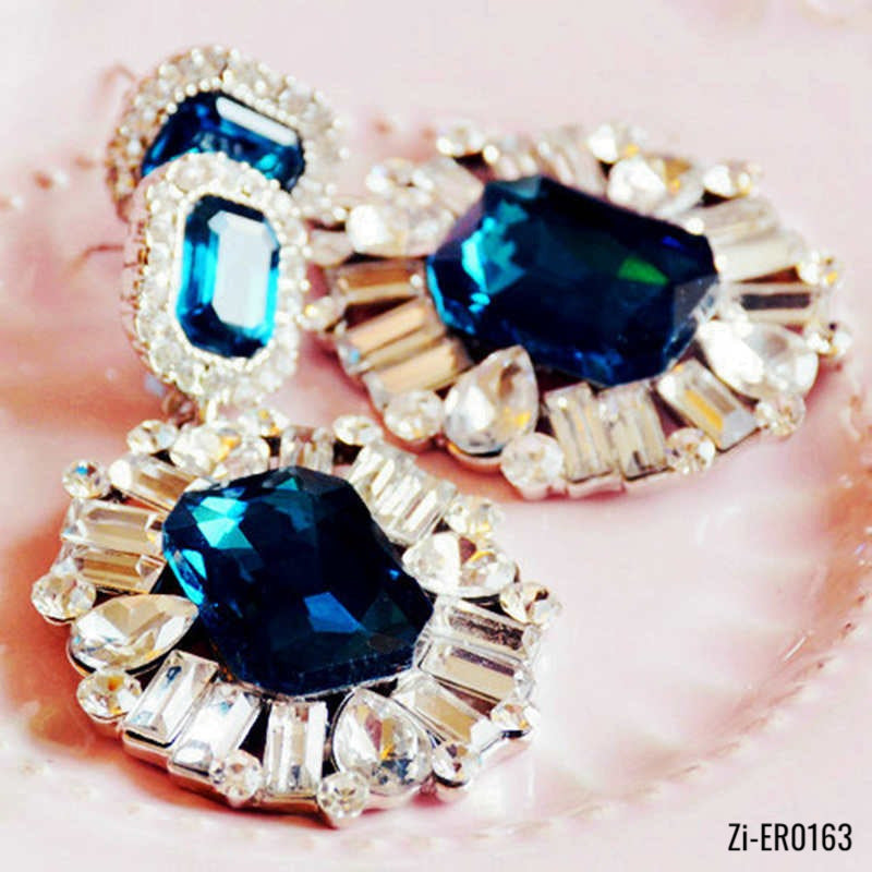 Trendy Super Flash Crystal Earrings - Zi Collection Hub
