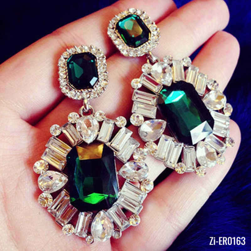 Trendy Super Flash Crystal Earrings
