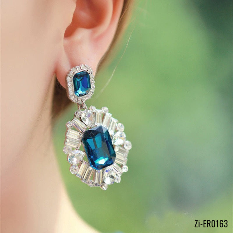 Trendy Super Flash Crystal Earrings - Zi Collection Hub