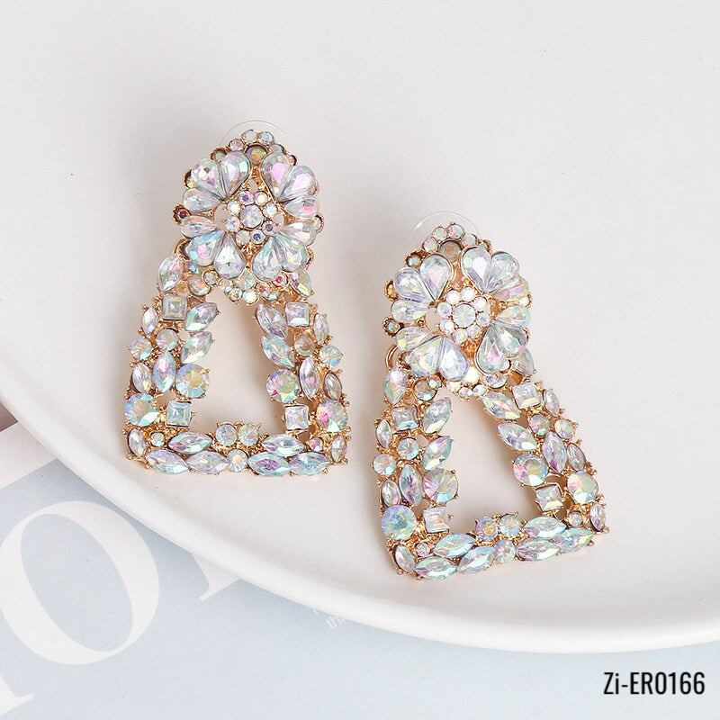 Rhinestone Alloy Stud Earrings - Zi Collection Hub