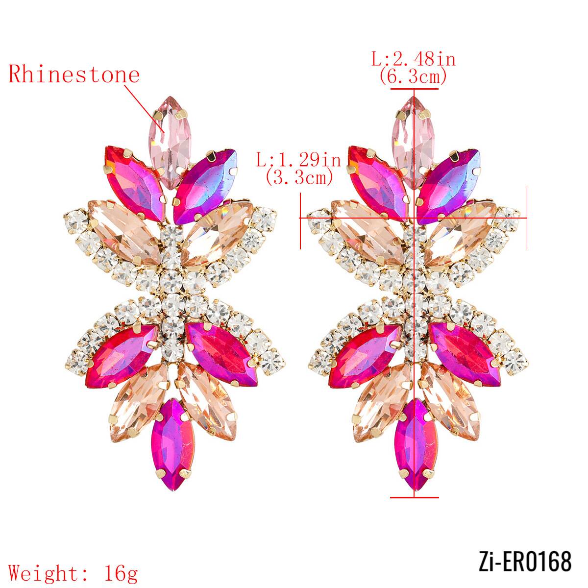 Crystal Dangle Statement Earrings - Zi Collection Hub