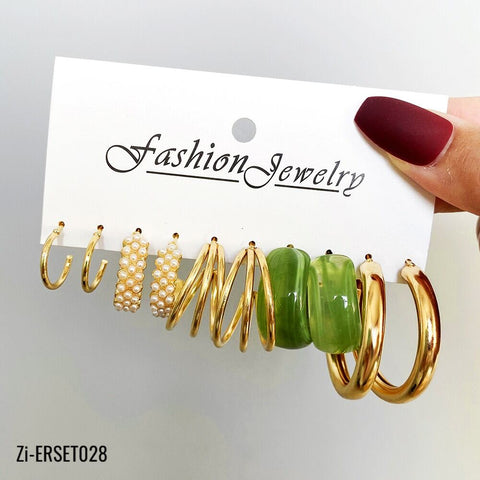 5 Pair Acrylic Dangle Earrings Set