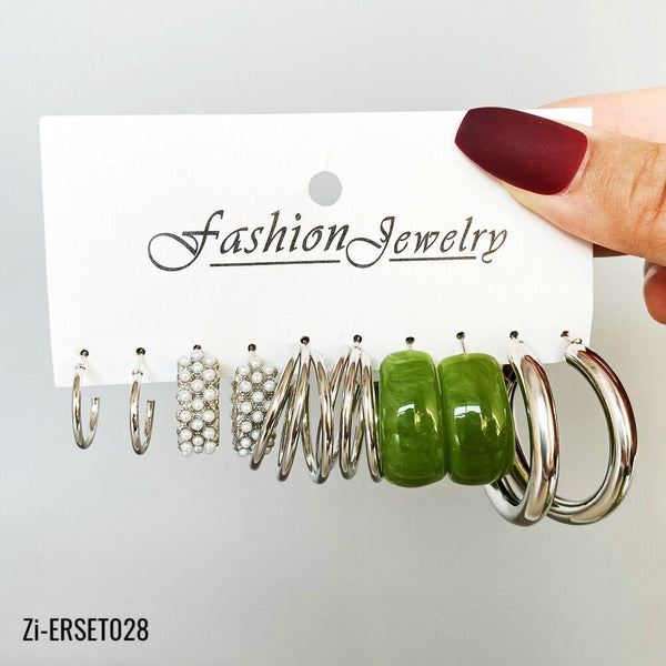 5 Pair Acrylic Dangle Earrings Set - Zi Collection Hub