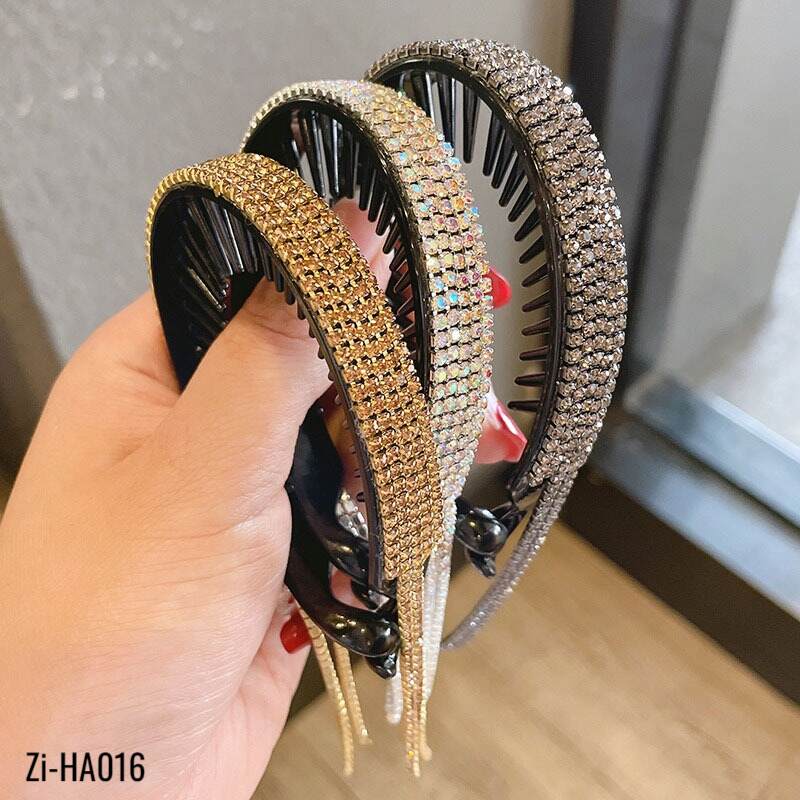 Fringed Rhinestone Ball Head Ponytail Buckle Hair Tie Grasping Clip - Zi Collection Hub