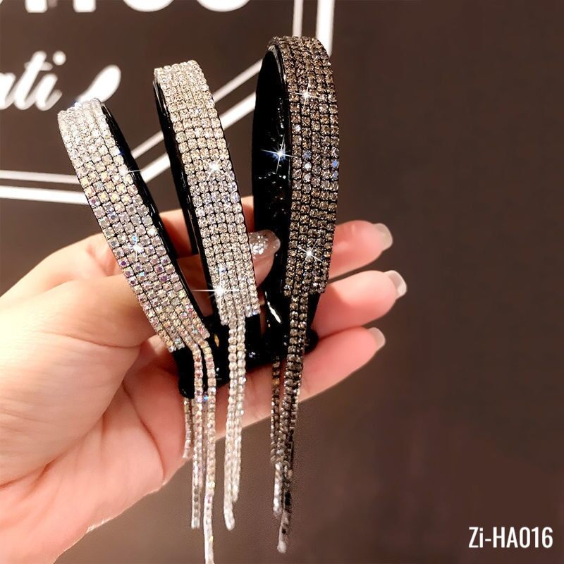 Fringed Rhinestone Ball Head Ponytail Buckle Hair Tie Grasping Clip - Zi Collection Hub