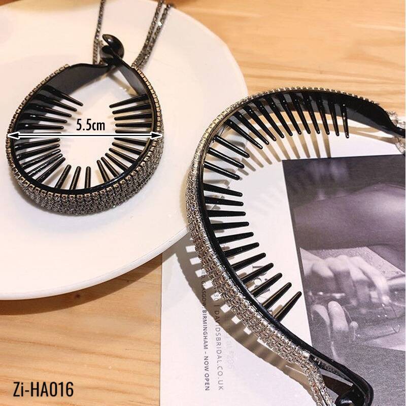 Fringed Rhinestone Ball Head Ponytail Buckle Hair Tie Grasping Clip - Zi Collection Hub