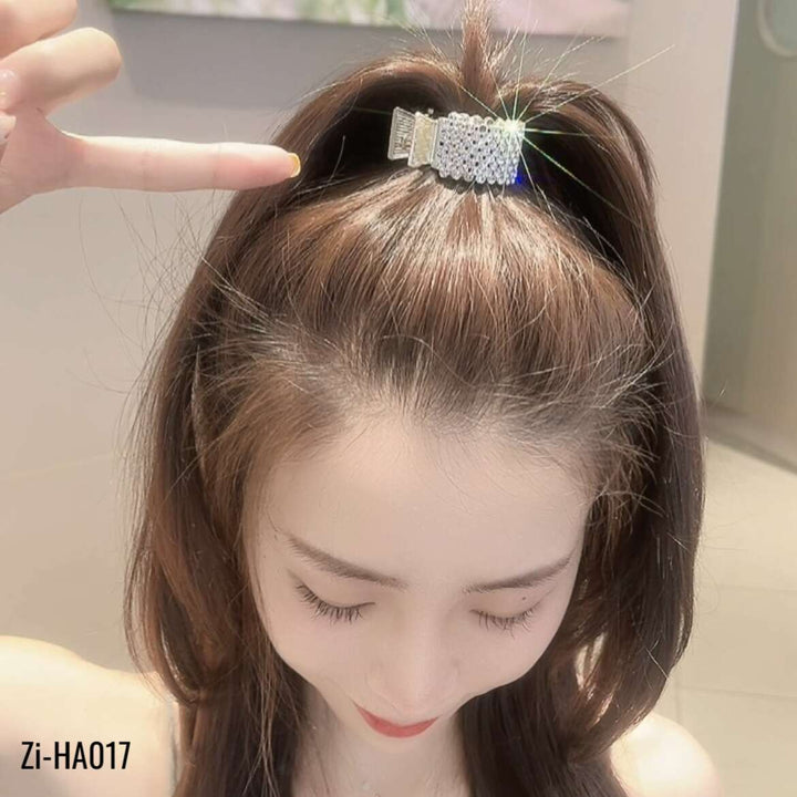 High Quality Metal High Ponytail Fixed Rhinestone Alloy Small Hair Clip - Zi Collection Hub