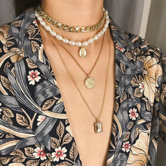 Multilayer Pearl Necklace