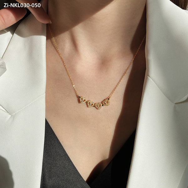 A Multi-Wear Four-Leaf Titanium Steel Necklace - Zi Collection Hub