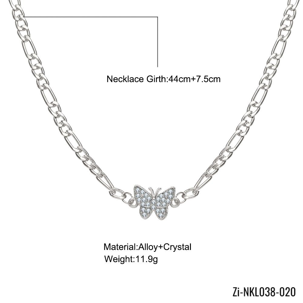 Cool Butterfly Pattern Metal Pendant Necklace - Zi Collection Hub