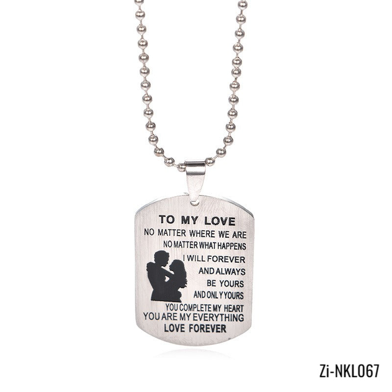 To My Love Letters Charm Necklace - Zi Collection Hub