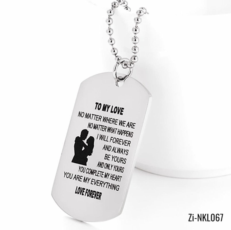 To My Love Letters Charm Necklace - Zi Collection Hub