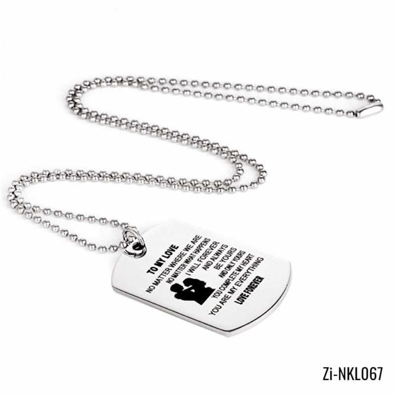 To My Love Letters Charm Necklace - Zi Collection Hub