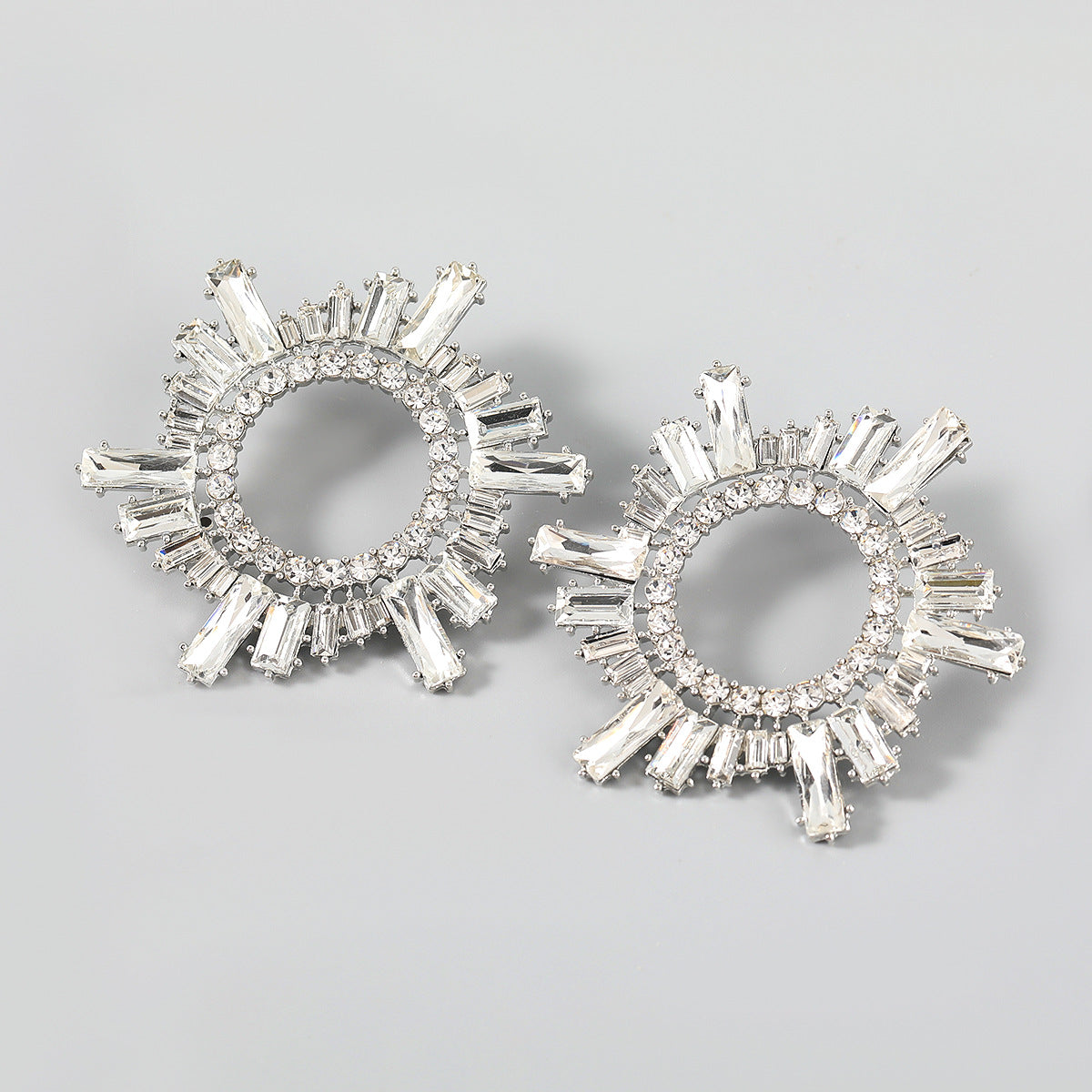 New Trend Rhinestone Flower Dangling Earrings - Zi Collection Hub