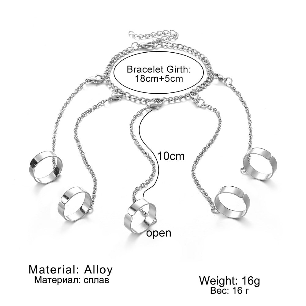 Hip Hop New Combination Joint Rings Set Silver - Zi Collection Hub