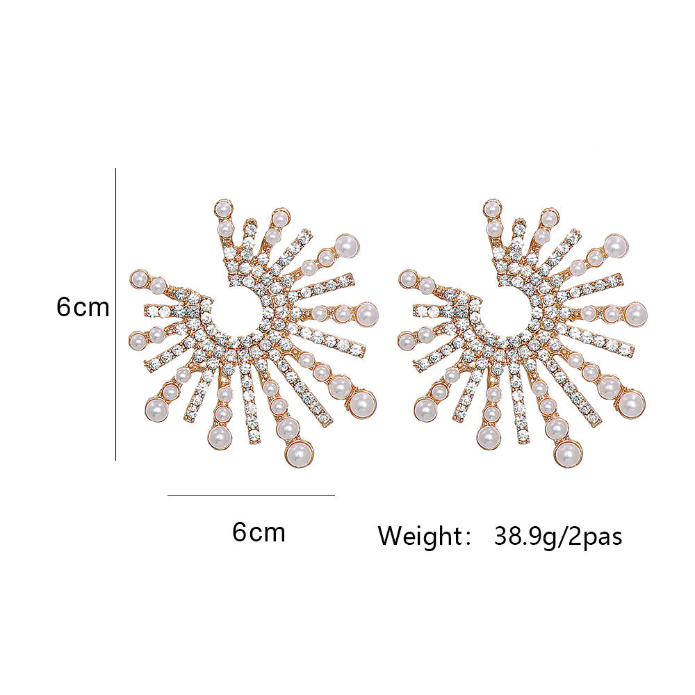 Rhinestone imitation Pearl Earrings - Zi Collection Hub