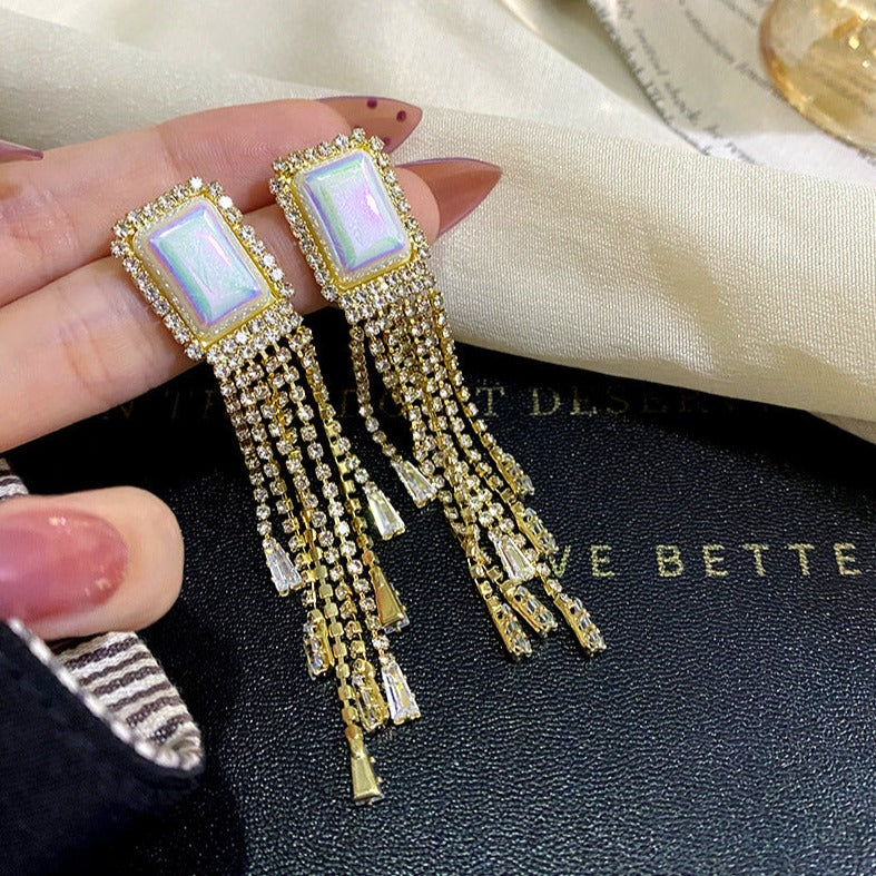 High-End Light Luxury Long Tassel Earrings - Zi Collection Hub