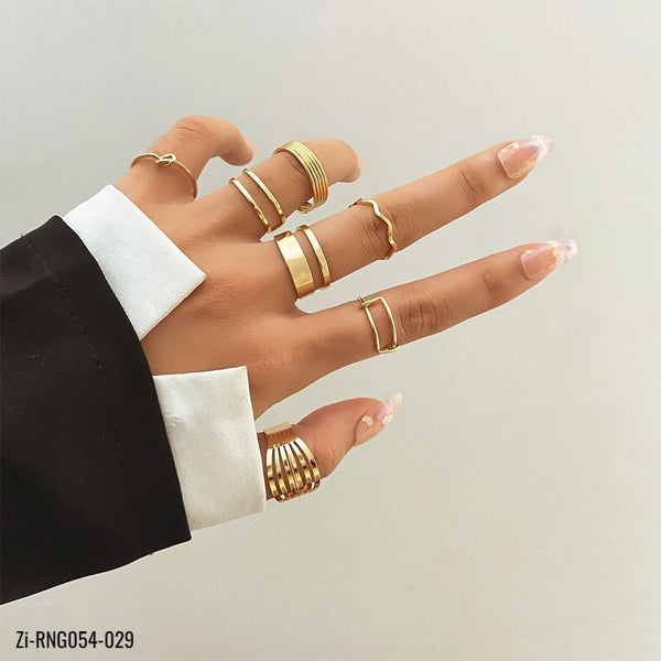 7Pcs Geometric Simple Finger Rings