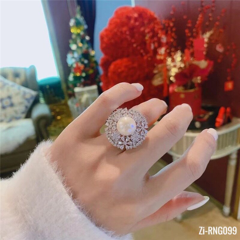 Light Luxury Noble Temperament French Pearl Open Ring - Zi Collection Hub