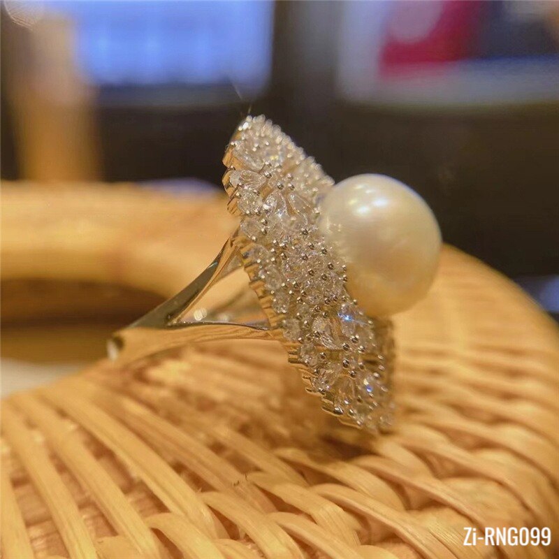 Light Luxury Noble Temperament French Pearl Open Ring - Zi Collection Hub