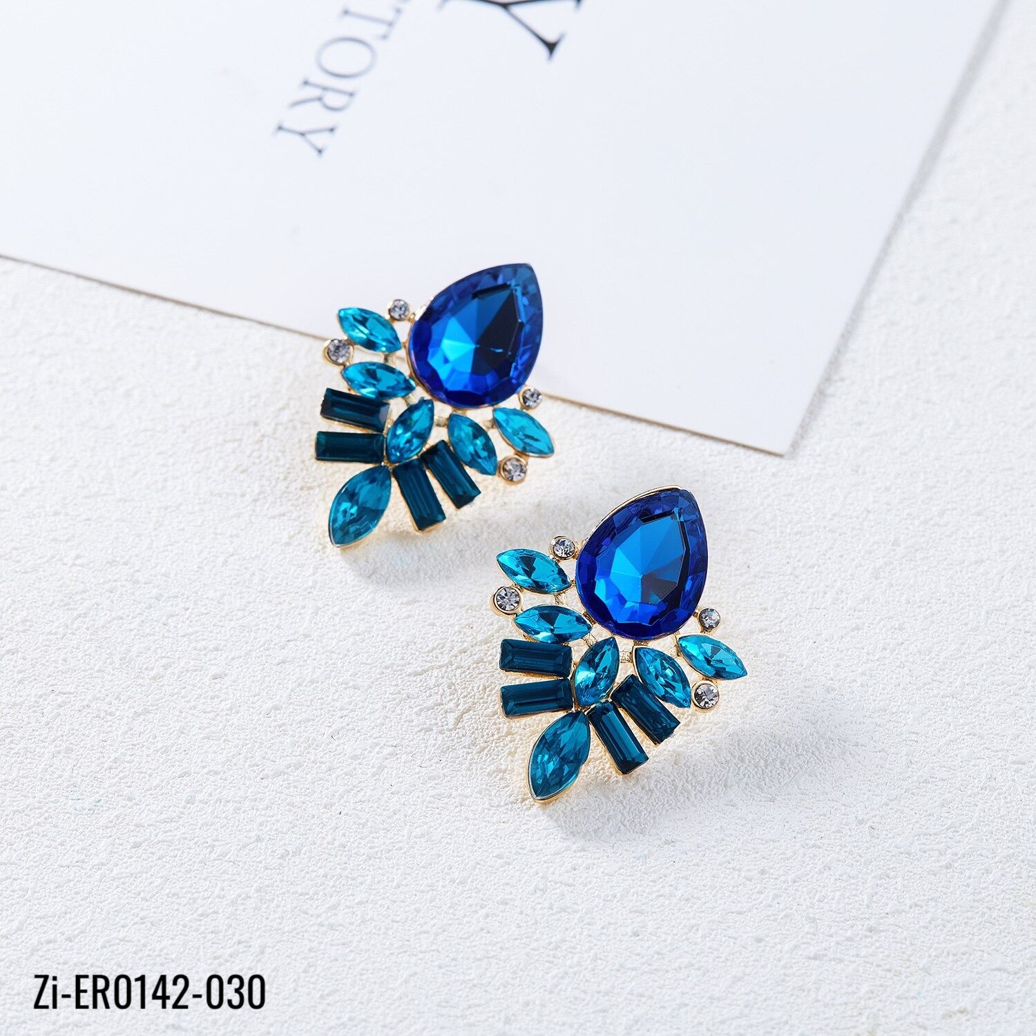 Luxury Elegant Brand Crystal Stud Earrings - Zi Collection Hub