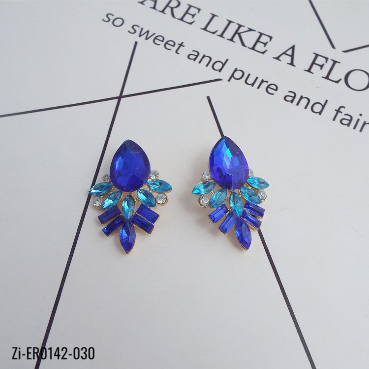 Luxury Elegant Brand Crystal Stud Earrings - Zi Collection Hub