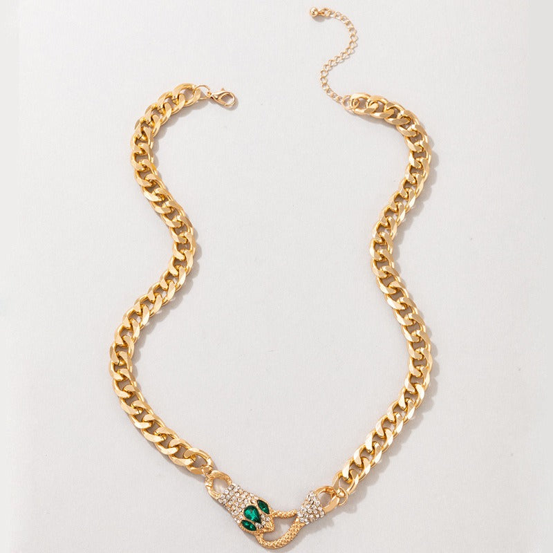 Diamond Simple Snake Bone Necklace - Zi Collection Hub