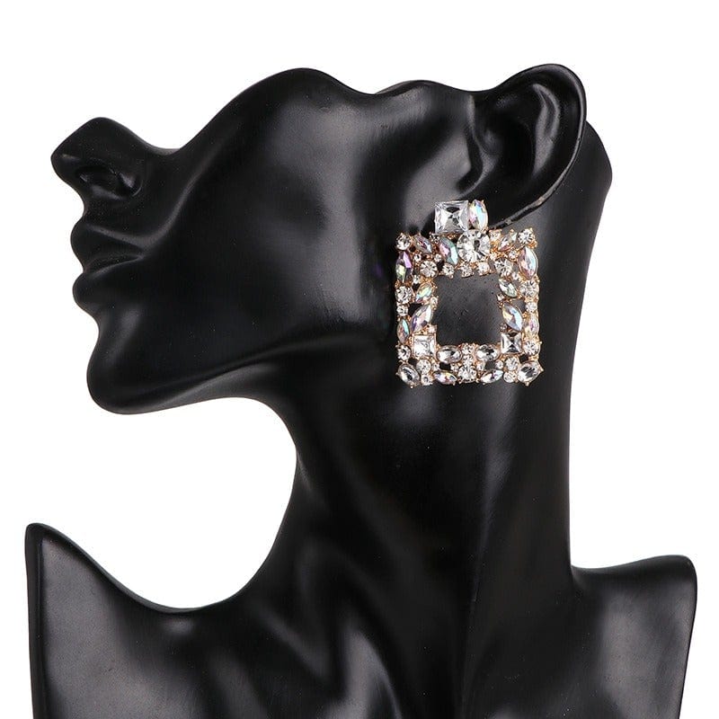 Statement ZA Earrings Luxury Full Crystal Rhinestone Earrings - Zi Collection Hub
