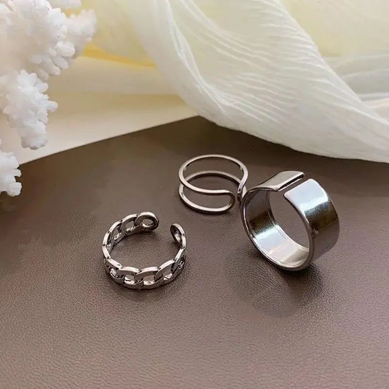 3Pcs Metal rings Opening Adjustable - Zi Collection Hub