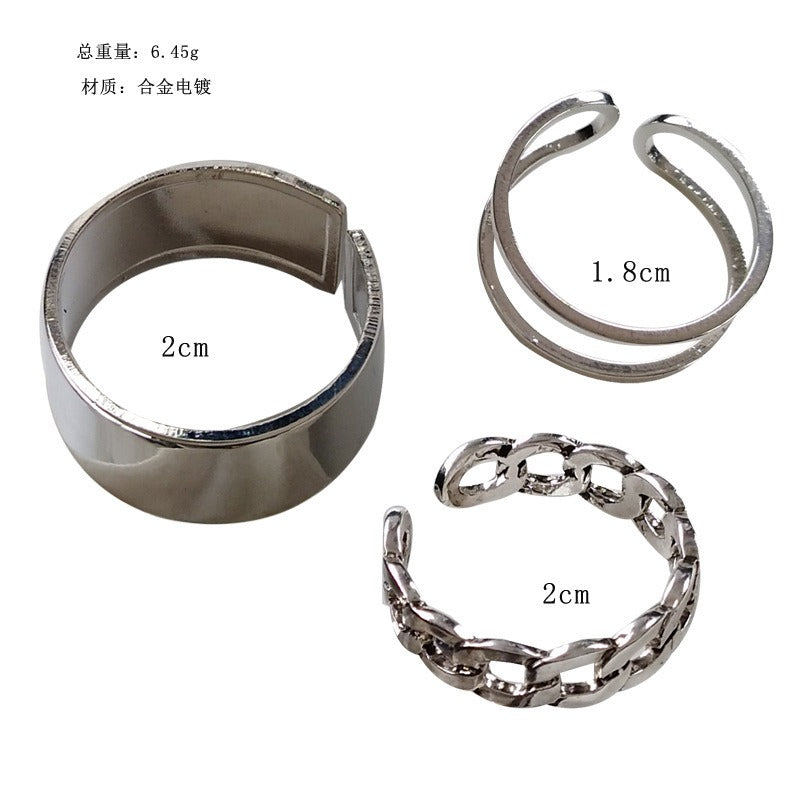 3Pcs Metal rings Opening Adjustable - Zi Collection Hub