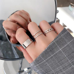 3Pcs Metal rings Opening Adjustable