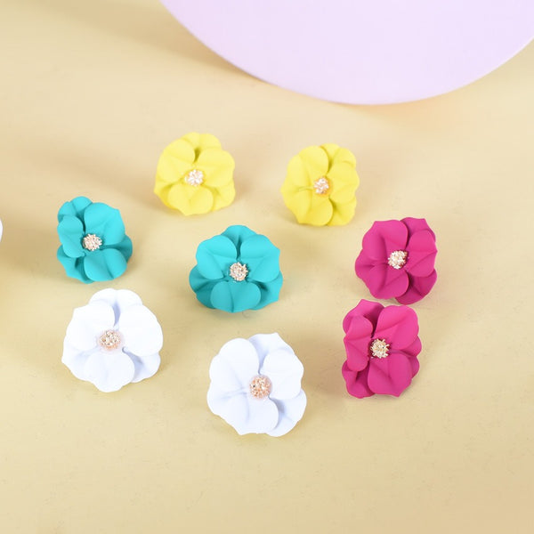 Petal-Shaped Acrylic Resin Earrings - Zi Collection Hub