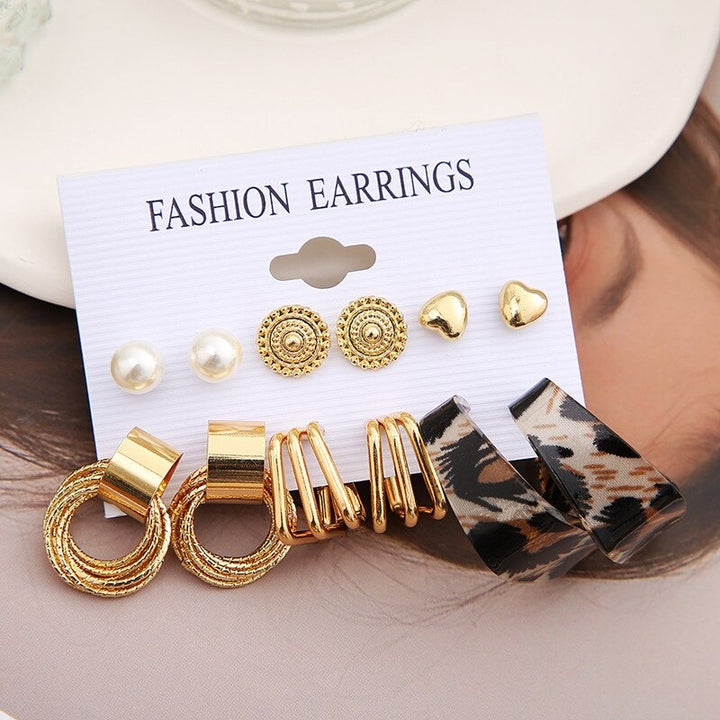 Leopard Print Type-C Dangle Earring Set - Zi Collection Hub